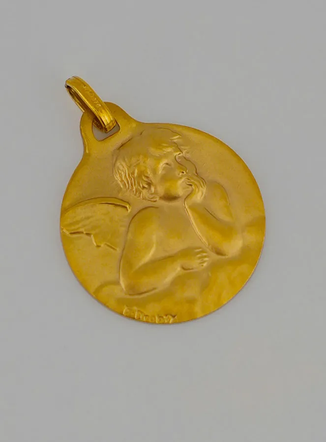Protective Guardian Angel Gold Medal (pic 2)