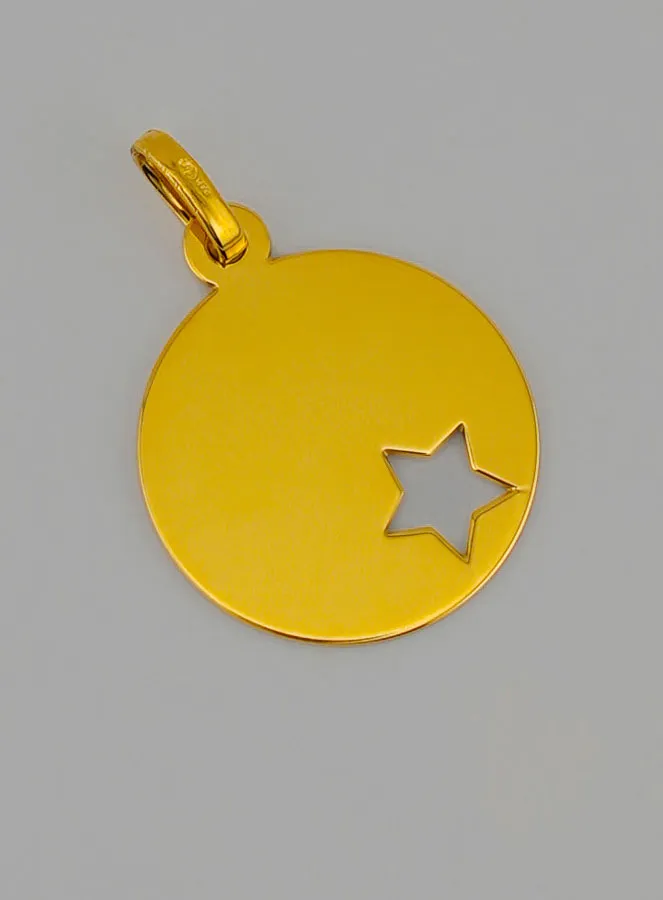 Shepherd's Star Openwork Gold Baptism Medal (pic 2)