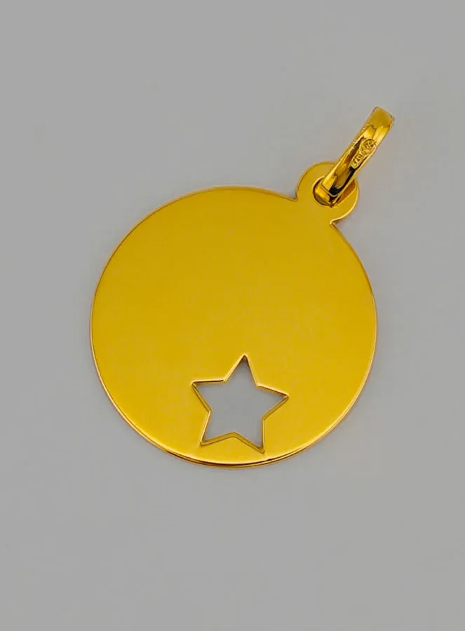 Shepherd's Star Openwork Gold Baptism Medal (pic 3)