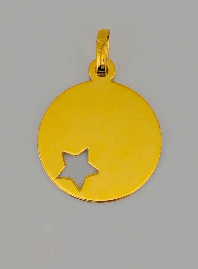 Shepherd's Star Openwork Gold Baptism Medal (pic 4)