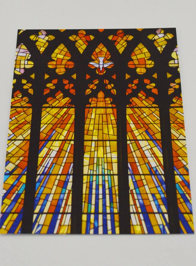Confirmation Card - Holy Spirit's Fire Stained Glass (pic 2)