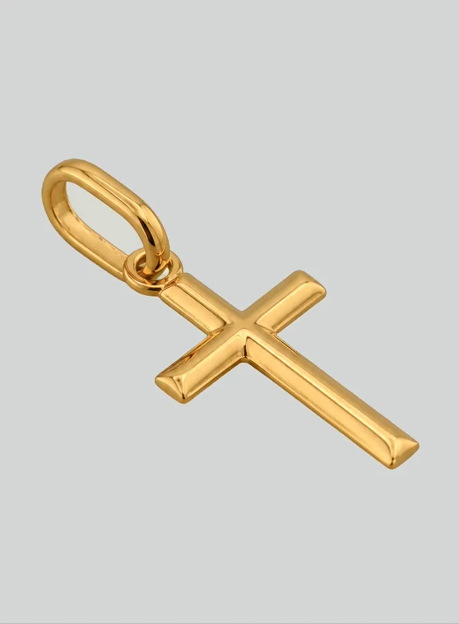 9-Carat Yellow Gold Small Cross Pendant (pic 2)