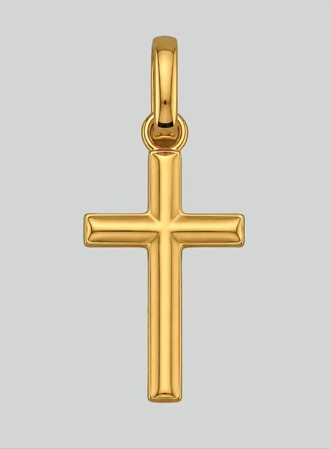 9-Carat Yellow Gold Small Cross Pendant (pic 3)
