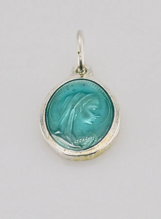 Virgin Mary's Profil Silver Medal - 1,5 cm (pic 2)