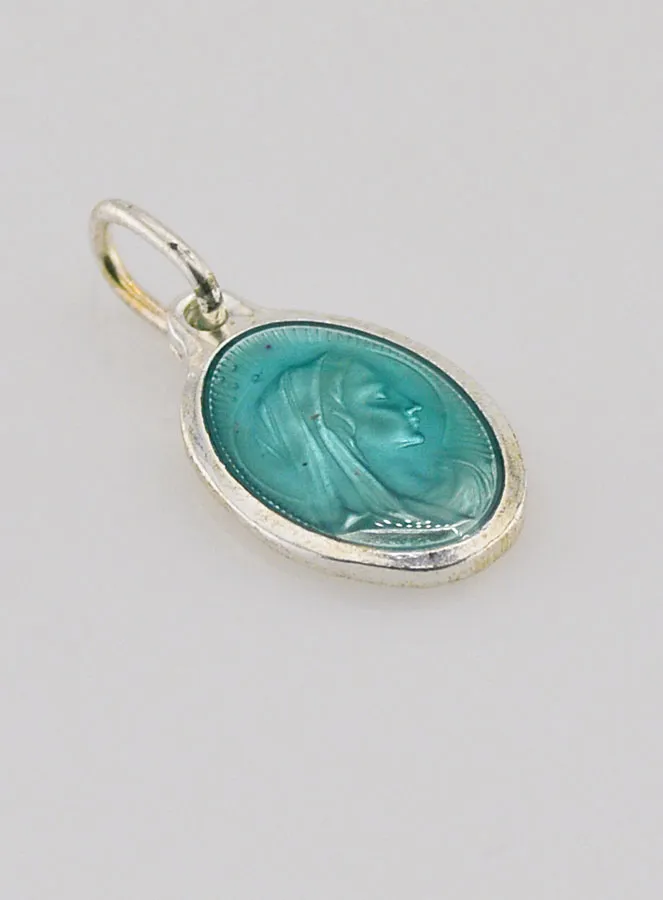 Virgin Mary's Profil Silver Medal - 1,5 cm (pic 3)