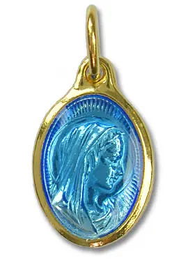 Virgin Mary's Profile Golden Medal - 1,5 cm (pic 1)