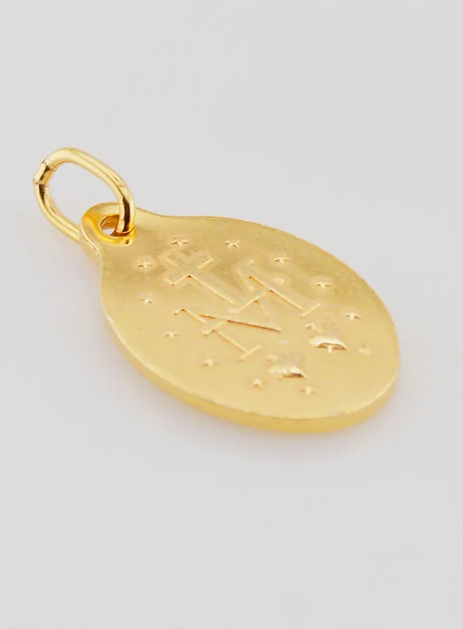 Miraculous Medal Coated With 24K Gold & Silver - 25 mm (pic 4)