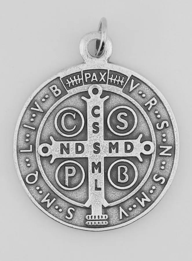 Saint Benedict Metal Medal - 4,6 cm (pic 4)