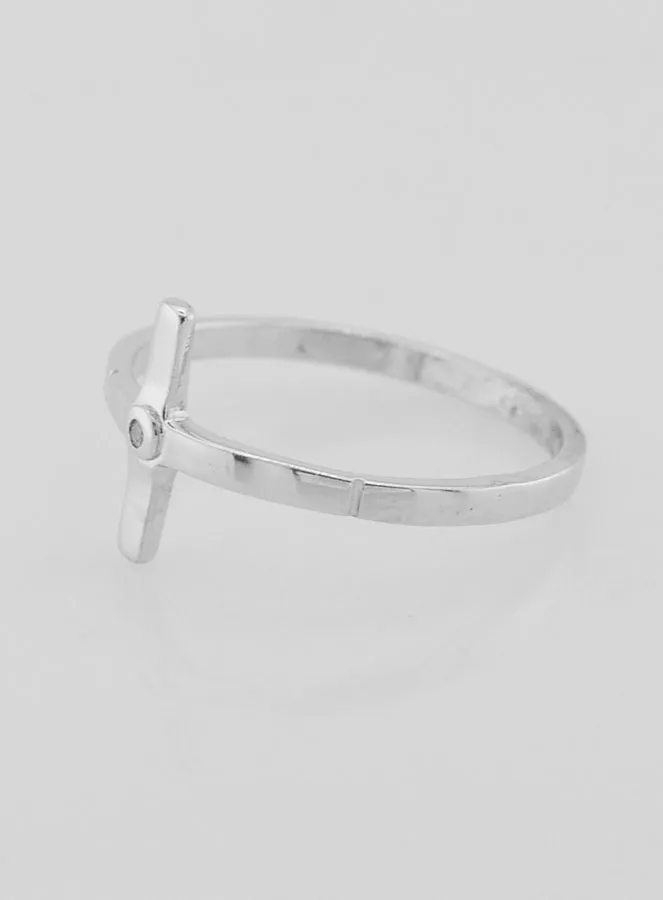 925 Silver Christ's Cross Ring - Size 56 (pic 2)