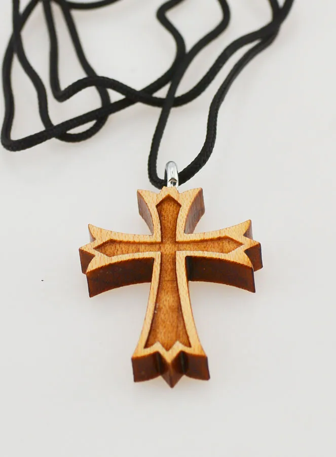Wood Cross Pendant (pic 3)