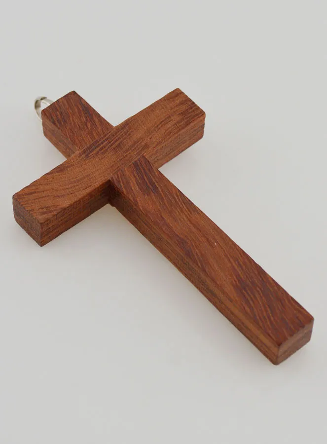 Modern Wood Communion Cross Pendant (pic 4)