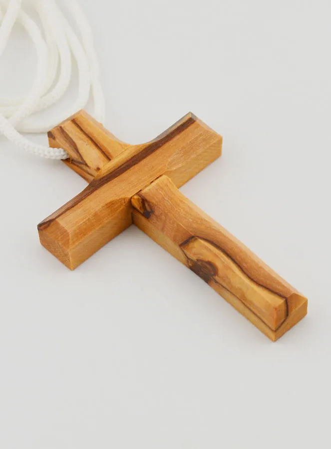 Olive Wood Communion Cross Pendant (pic 3)
