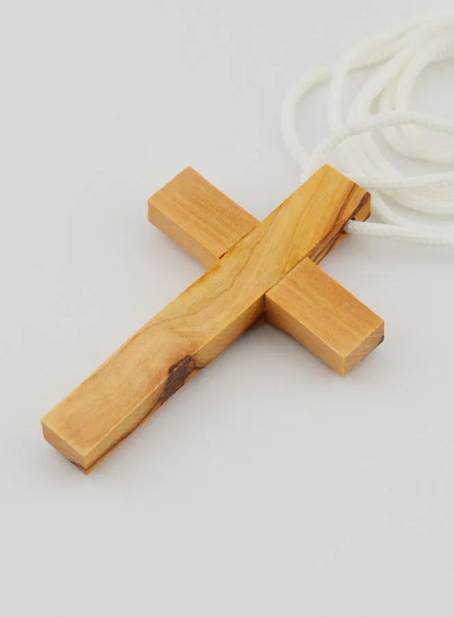 Olive Wood Communion Cross Pendant (pic 4)