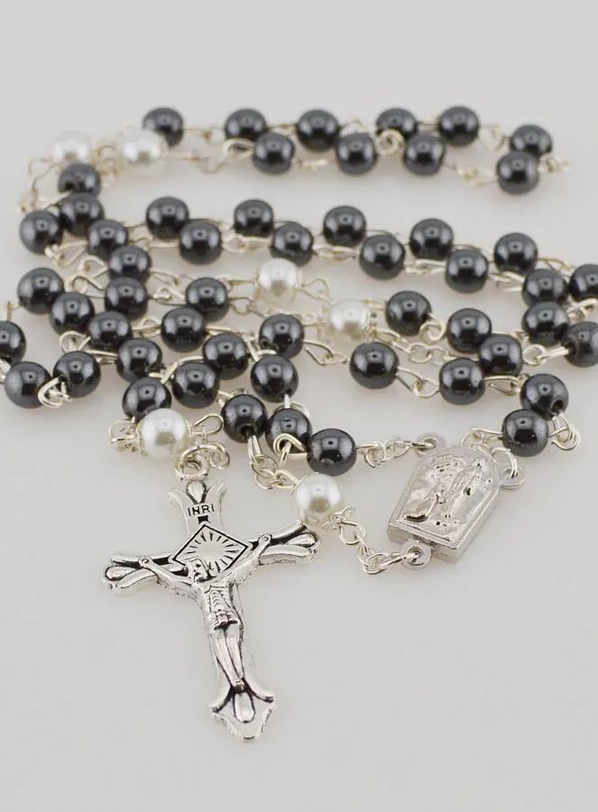 Hematite Rosary & Water of Lourdes (pic 2)