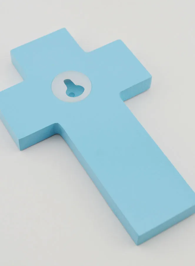 Alpha Omega Candle Child Cross - Blue (pic 4)