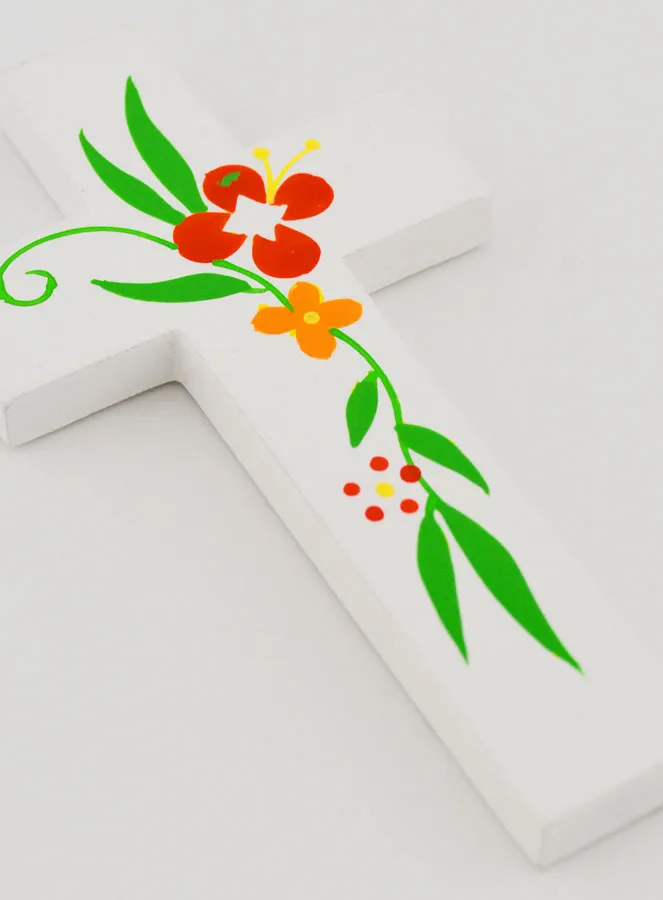 Child Wood Cross - Spring Flowers (pic 3)