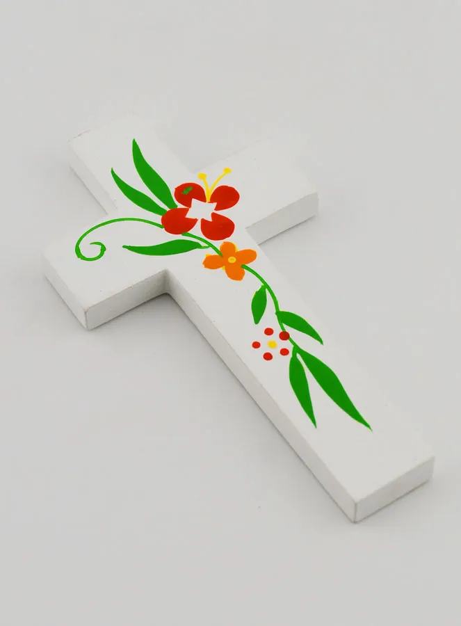 Wood Cross - Spring Flowers (pic 3)