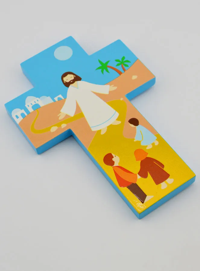 Child Wood Cross - Jesus Christ and the Children (pic 3)