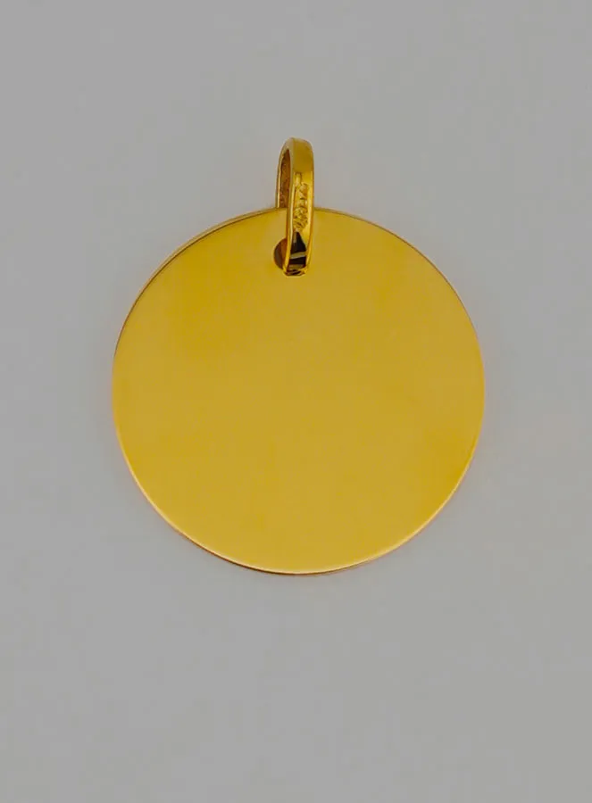 Virgin Mary with Baby Jesus Gold Baptismal Medal (pic 4)