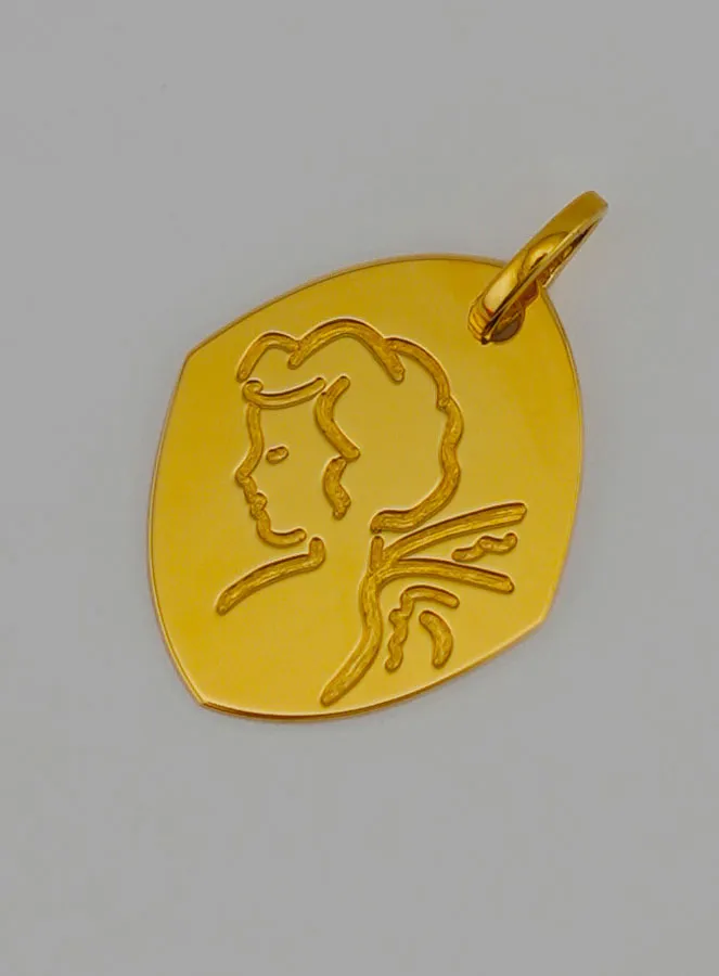 Guardian Angel Religious Gold Medal (pic 3)
