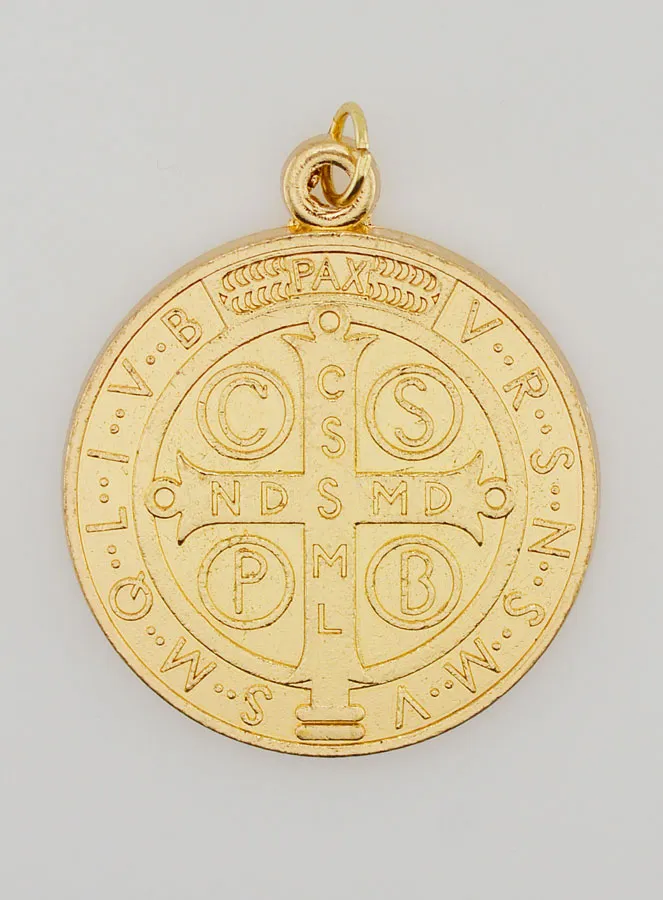 Saint Benedict Golden Medal - 3,6 cm (pic 4)
