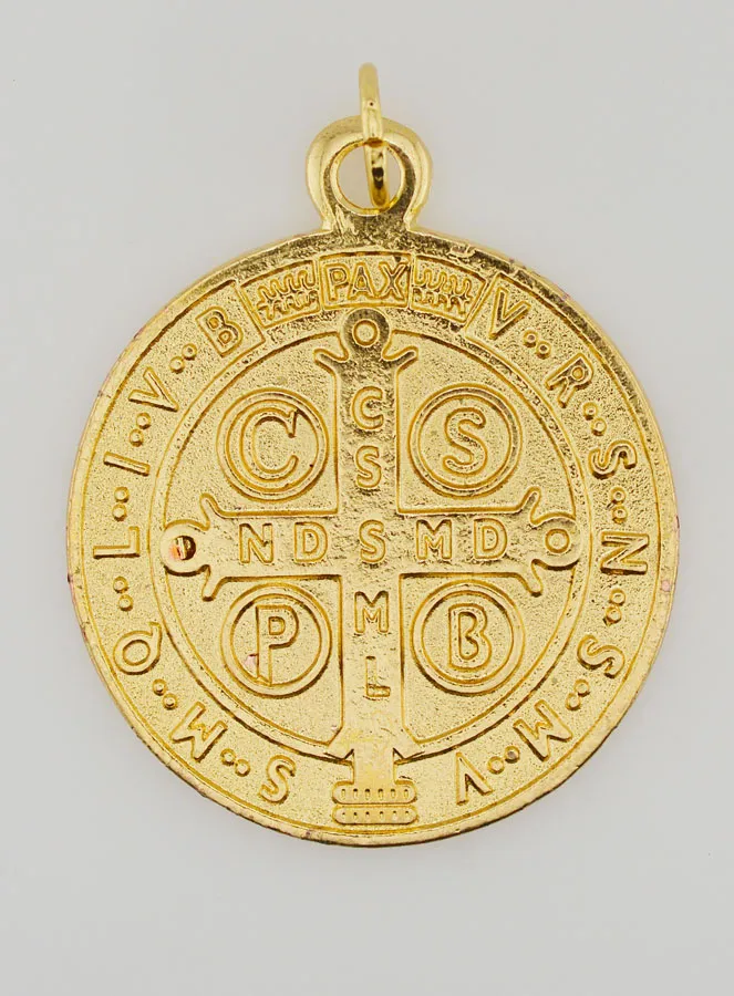 Large Golden Saint Benedict Medal - 4,6 cm (pic 4)