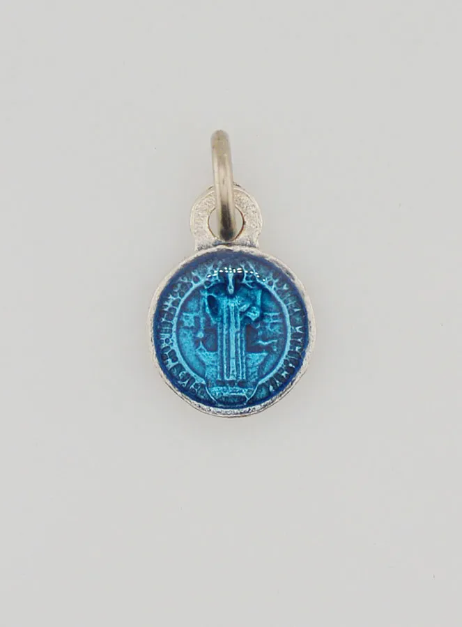 Saint Benedict Blue Medal - 1 cm (pic 4)