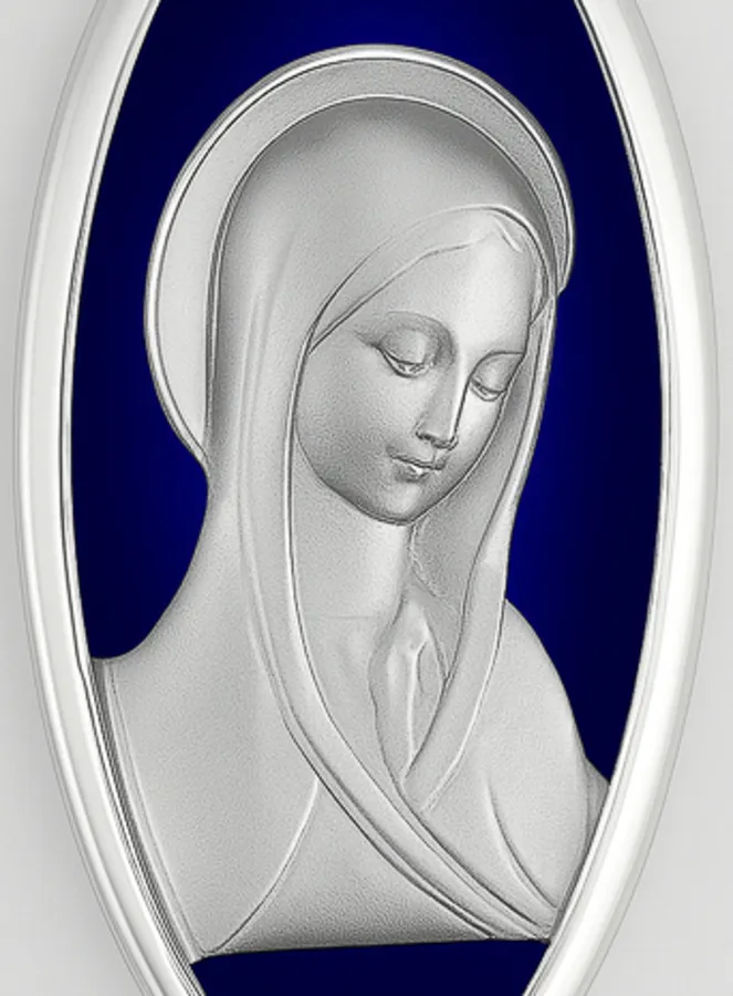 Silver Medal Holy Virgin Mary of Lourdes (pic 2)