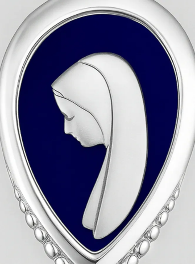 Silver Drop Medal Virgin Mary of Lourdes (pic 2)