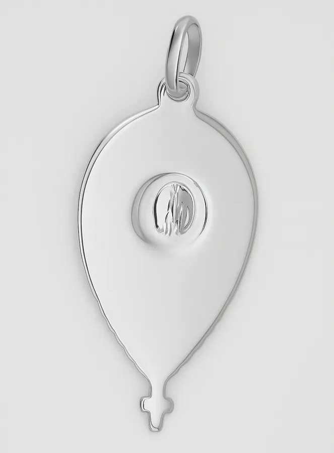 Silver Drop Medal Virgin Mary of Lourdes (pic 3)