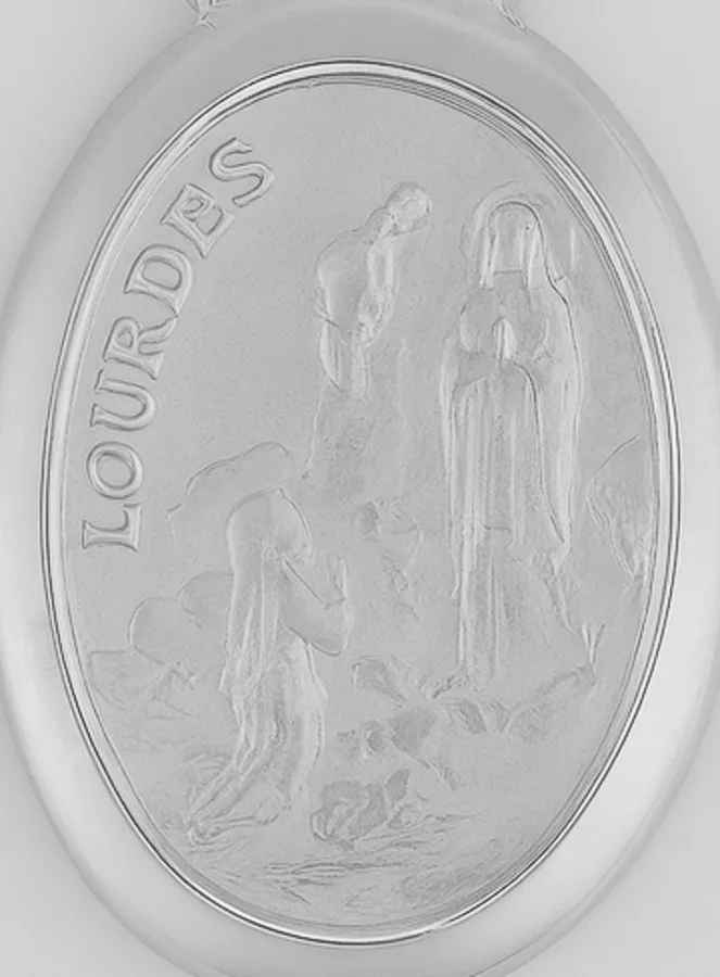 Our Lady of Lourdes Medal - 925 Silver (pic 2)