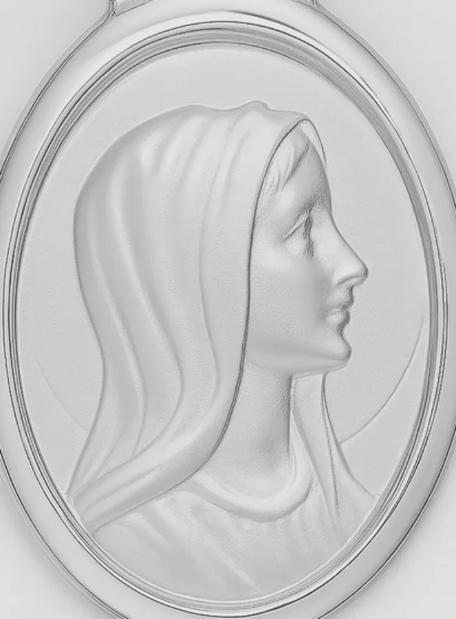 Medal Holy Virgin Mary's Profile - Sterling Silver (pic 2)