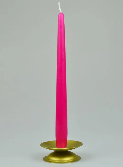 Tabletop Candlestick Candle - Rose Pink - 25 cm (pic 2)