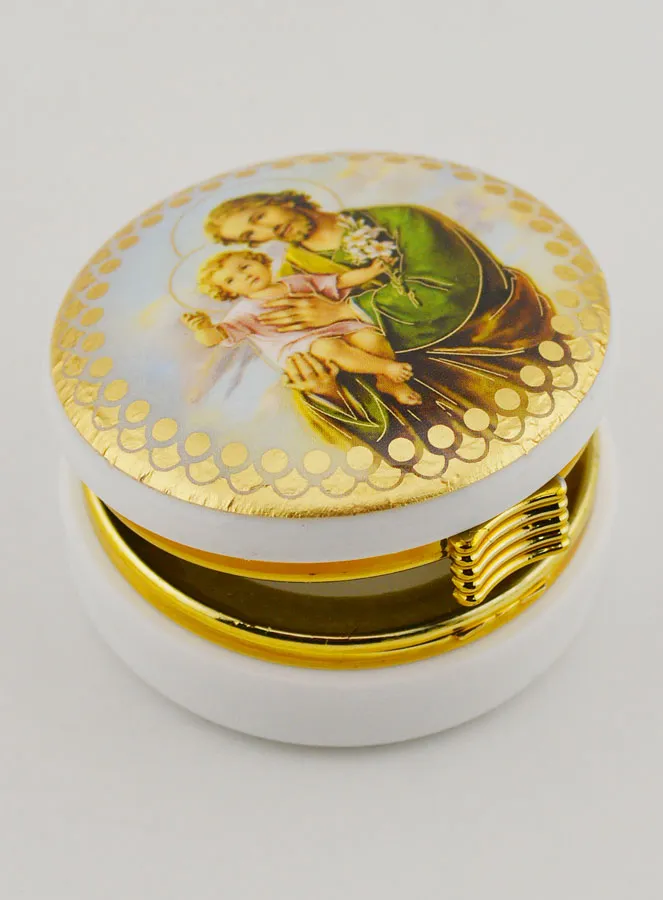 Saint Joseph with the Infant Jesus Host Box - 5 cm (pic 4)