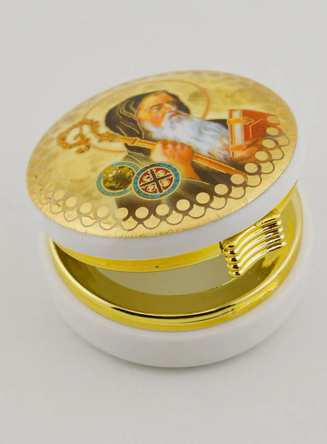Saint Benedict of Nursia Host Box - 5 cm (pic 4)