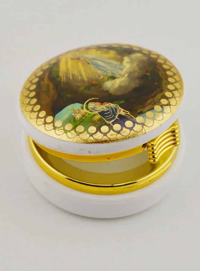 Our Lady of Lourdes Host Box - 5 cm (pic 4)