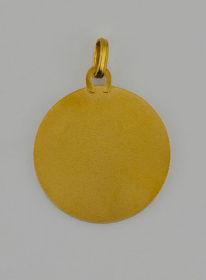 Saint Michael Archangel Medal in 18 Carats Solid Gold - 1,2 cm (pic 4)