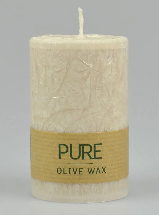 Organic Candle 100% Olive Wax - Sahara Sand Color - 9 x 6 cm (pic 2)