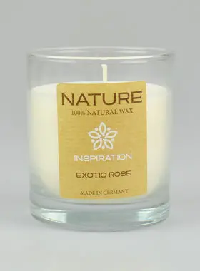 Organic Candle Nature Collection - Exotic Rose Scented - 8 x 7 cm (pic 1)