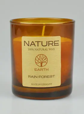 Organic Candle Nature Collection - Rainforest Scented - 8 x 7 cm (pic 1)