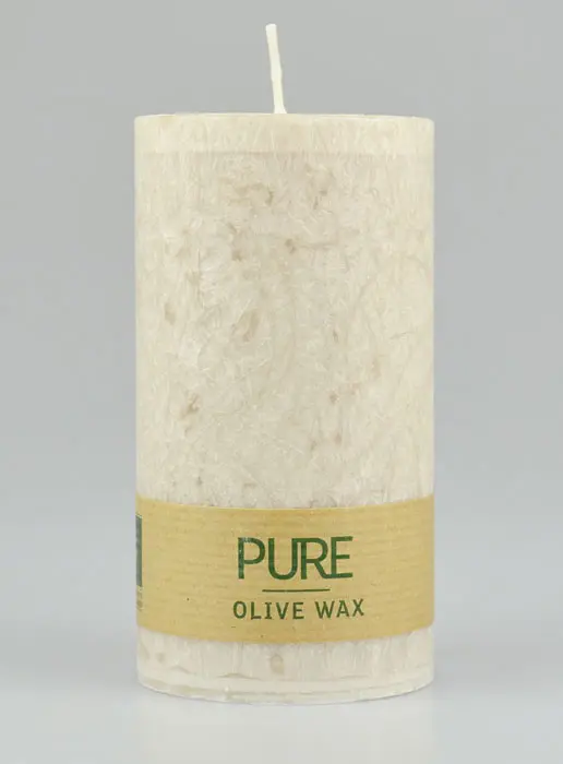 Organic Olive Candle - Sahara Color - 100% Natural - 13 x 7 cm (pic 2)