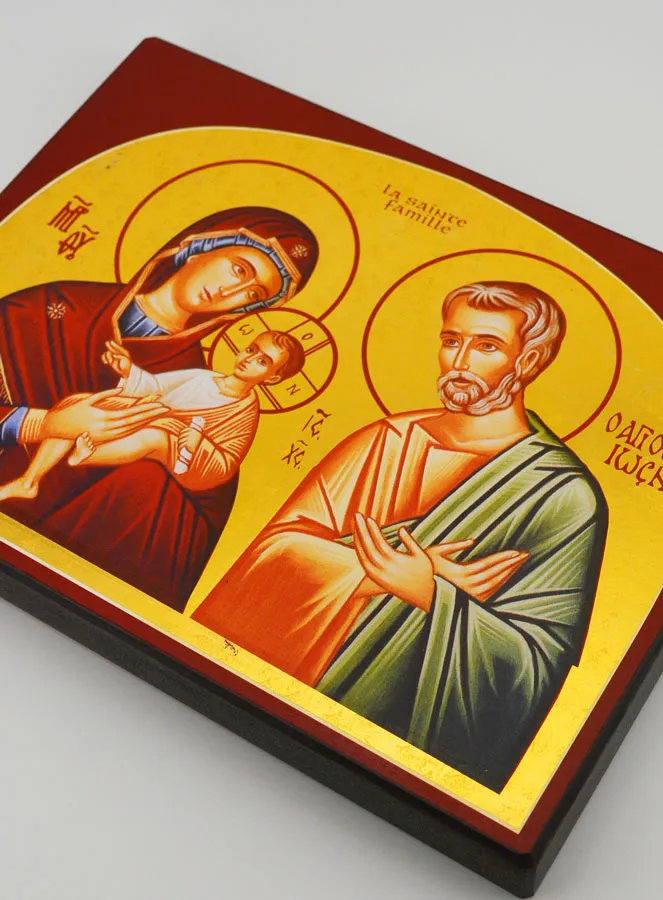 Holy Family Icon - 20 cm - French Monastic Handicraft (pic 3)