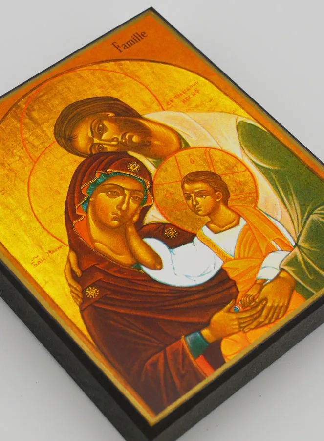 Holy Family Byzantine Icon - 15 cm (pic 3)