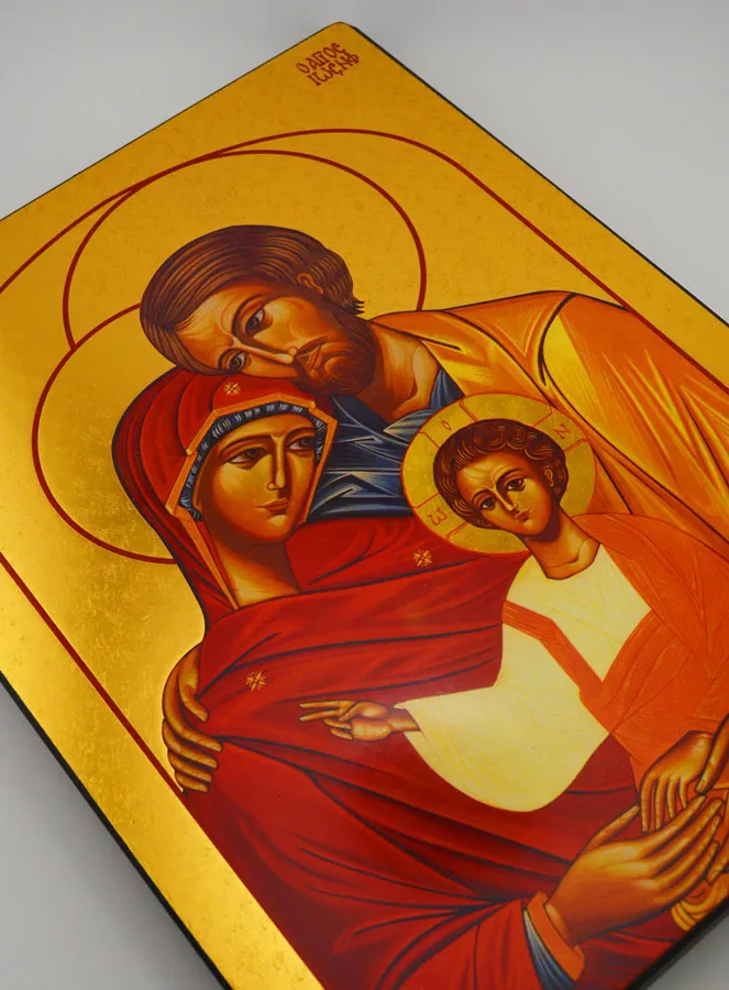 Holy Family of Nazareth Byzantine Icon - 24 cm (pic 3)