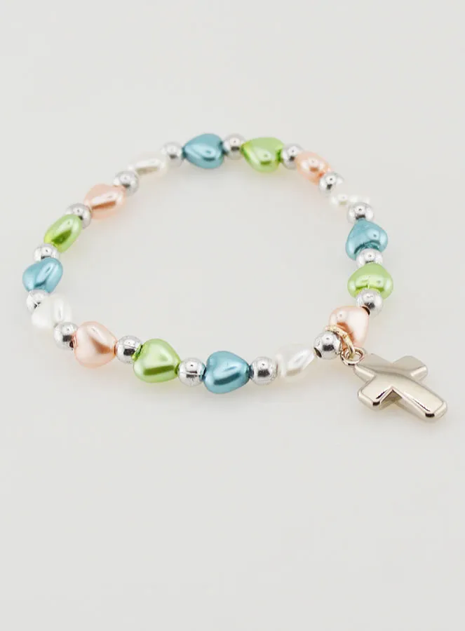 Religious Child Bracelet - Cross & Heart of Love (pic 3)