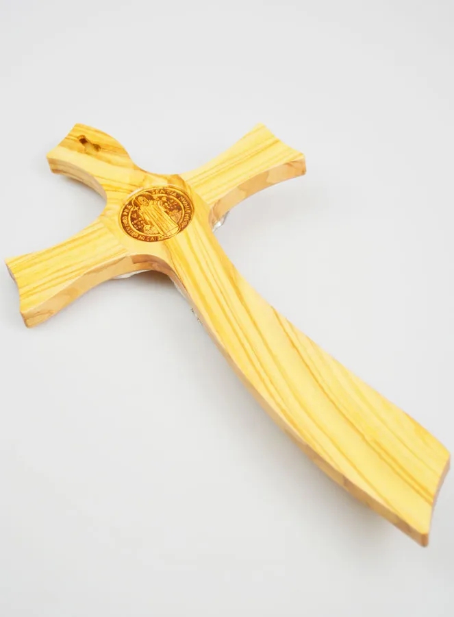 Saint Benedict Olive Wood Cross - 32 cm (pic 4)