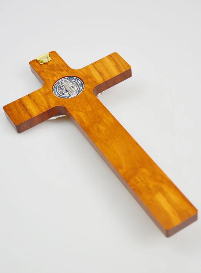 Saint Benedict Dark Wood Cross - 20 x 11 cm (pic 4)