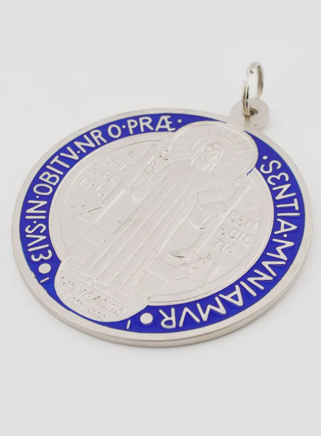 Saint Benedict Large Metal Medal - 10 cm (pic 4)