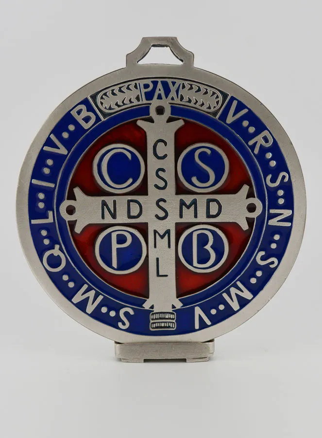 Saint Benedict Large Colored Wall Medal - 13 cm (pic 4)