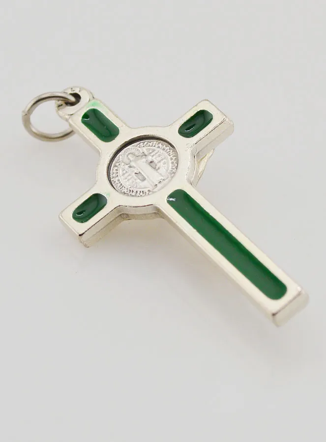 Saint Benedict Cross Pendant - Green (pic 4)